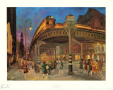 Buy Sixth Avenue Elevated at Third Street, 1928 at AllPosters.com