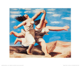 Women Running on the Beach, c.1922 Art Print