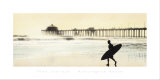 Surfer at Huntington Beach Art Print