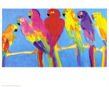 Parrots in Blue