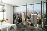 New York Skyline Window Wallpaper Mural New York Skyline Window Wallpaper Mural