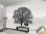Silhouette Baum in Winterlandschaft Fototapete Silhouette Baum in Winterlandschaft Fototapete