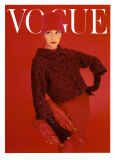 Vogue Cover, Red Rose, August 1956,