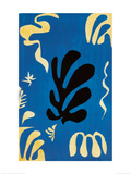 Composition Fond Bleu Art Print