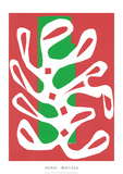 Algue Blanche sur Fond Rouge et Vert, c.19