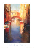 Canal with Orange Bridge
