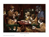His Station And Four Aces Poker Poster