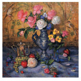 Roses with Blue Vase