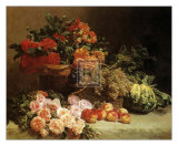 Buy Still Life with Fruits and Flowers at AllPosters.com