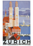 Zurich Metropolis Art Print