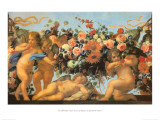 Angels with Garland of Flowers