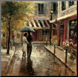 Romantic Stroll Mounted Print
