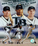 2004 Devil Rays Big 3 - Huff, Crawford, Baldelli &copy;Photofile