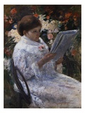 Woman Reading in a Garden