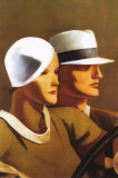 Couple Driving Art Print