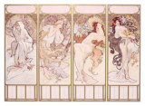 Seasons, Winter Panel, 1897 Giclee Print