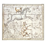 Constellations of Monoceros the Unicorn, Canis Major and Minor from A Celestial Atlas