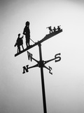 Golfer And Caddy Weather Vane