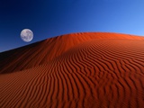 Full Moon over Red Dunes
