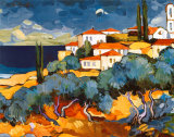 Seaside with Olive Trees
