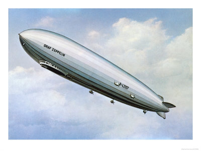 LZ 127 Graf Zeppelin Giclee Print zoom view in room