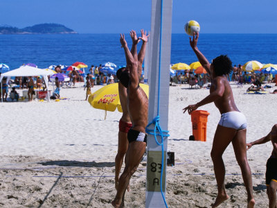 Game of Beach Volleyball Ipanema Beach Rio De Janeiro Brazil Photographic 