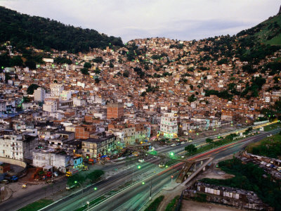 View of Rio's Most Famous Favela or Slum Rocinha Rio De Janeiro