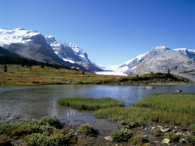 Athabasca Glacier and Sunwapta Lake Rocky Mountains Jasper National Park