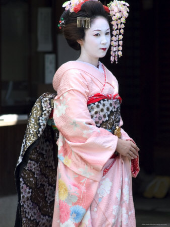 Geisha Maiko Trainee Geisha in Gion Kyoto City Honshu Japan