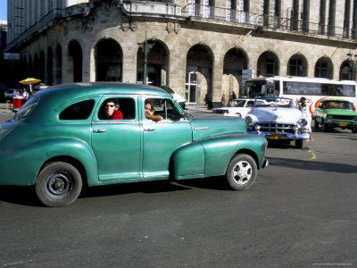 Old American Cars Havana Cuba West Indies Central America Photographic