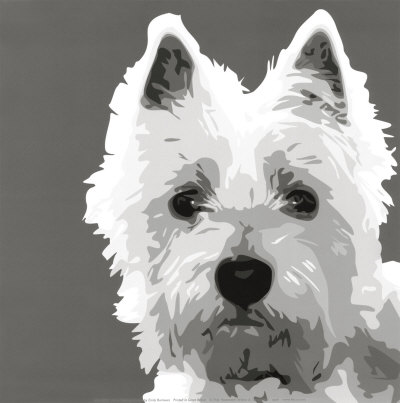 West Highland Terrier Print zoom view in room