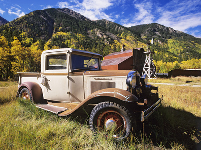 Old International Pickup Near Lake City Colorado USA Photographic Print