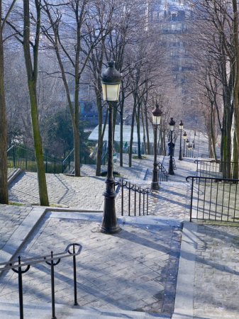 Steps to Montmartre Paris France Photographic Print zoom view in room
