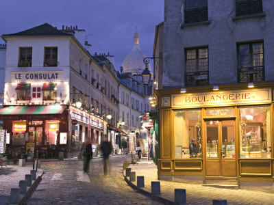 Rue Norvins and Sacre Coeur Montmartre Paris France Photographic Print