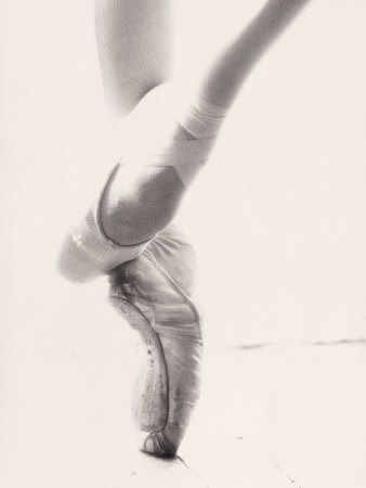 Closeup of Ballerina's Feet and Legs Photographic Print zoom view in room