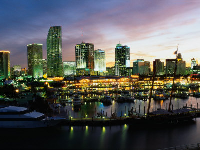 Night Skyline of Miami,