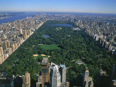 Aerial View of Central Park NYC Photographic Print zoom view in room