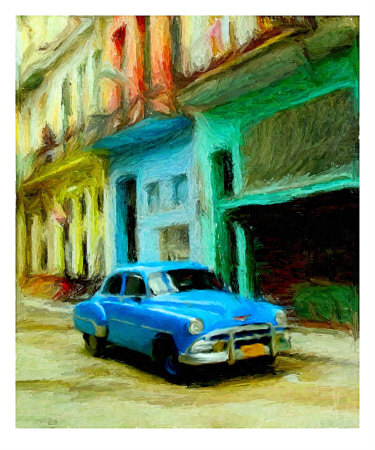 Cars Old Cuban Car Photographic Print zoom view in room