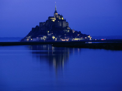 Mont Saint Michel at Night,