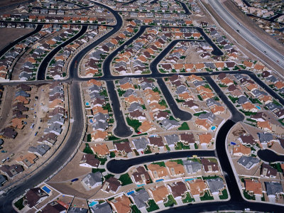 Aerial View of Las Vegas Suburb Las Vegas Nevada USA Photographic Print