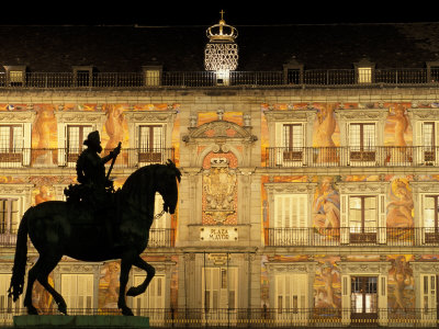 Plaza Mayor by Night, Madrid,