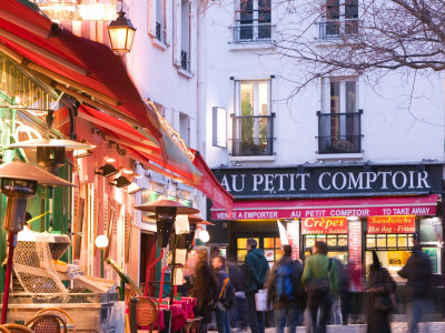 Evening Detail Place du Tertre Montmartre Paris France Photographic 