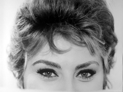 Close Up of the Eyes of Actress Sophia Loren Premium Photographic Print