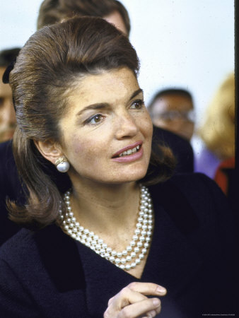 Former First Lady Jacqueline Kennedy in Crowd During Visit of Pope Paul Vi