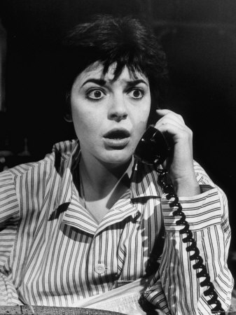 Actress Anne Bancroft on Telephone in Scene From Broadway Play Two for the