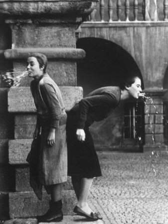 Jeanne Moreau and Silvana Mangano Clowning on Set of Five Branded Women 