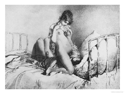 Couple Engaged in Foreplay Plate 6 from Liebe Giclee Print