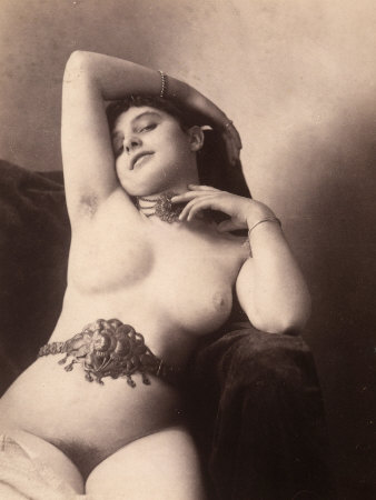 Portrait of a Nude Woman with a Belt Photographic Print zoom view in room