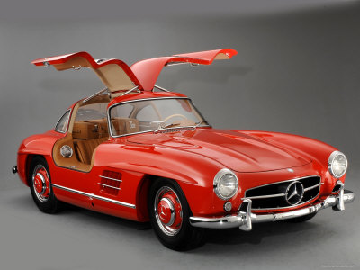 1957 Mercedes Benz 300 SL Gullwing Photographic Print zoom view in room
