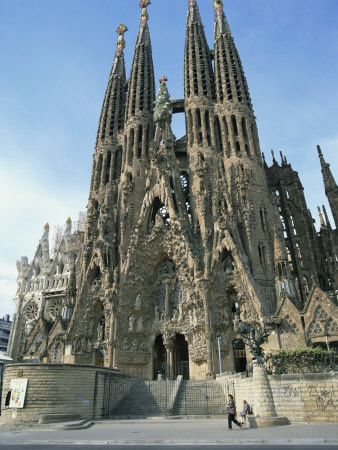 Sagrada Familia the Gaudi Cathedral in Barcelona Cataluna Spain 